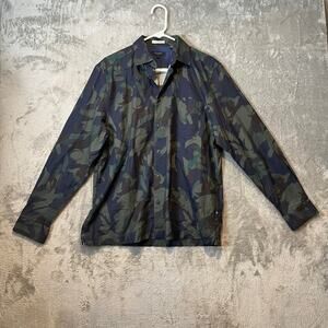 Ted Baker London Men Fielder Camo Print Cotton Button-Up Shirt TB 4 US Large New